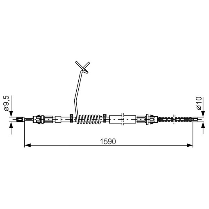 Kábel, rögzítőfék 1987477175 Ford Transit Ford Australia Transit