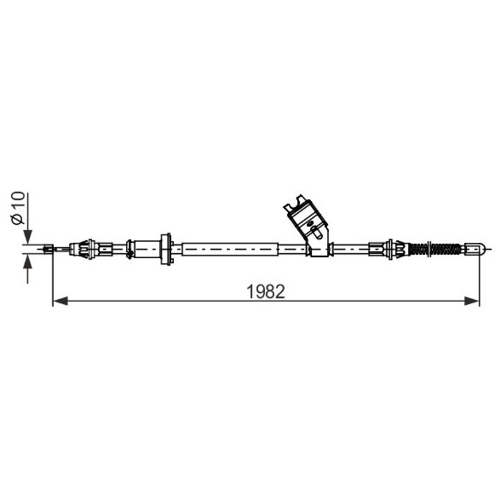 Kábel, rögzítőfék 1987482748 Jeep Cherokee