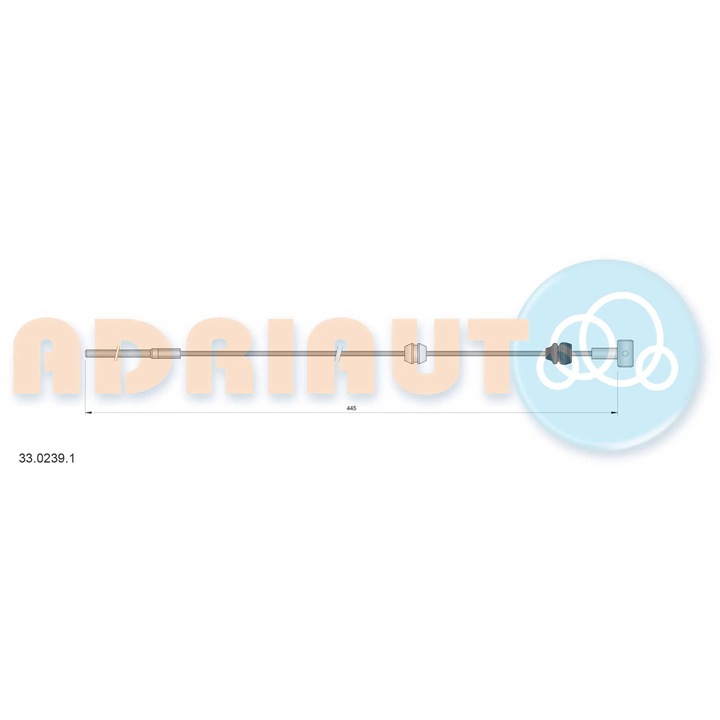 Кабел, Предна Спирачка За Паркиране 33.0239.1 Opel Combo