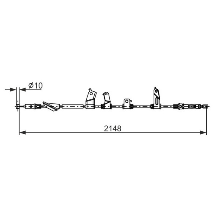 Kábel, rögzítőfék 1987482914 Honda Civic 8