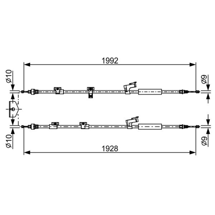Kábel, rögzítőfék 1987482494 Ford C-Max/C-Max 2
