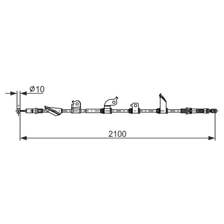 Kábel, rögzítőfék 1987482913 Honda Civic 8