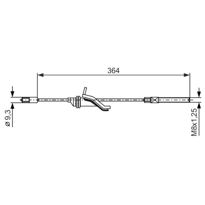 Kábel, rögzítőfék 1987482371 Ford C-Max/C-Max 2