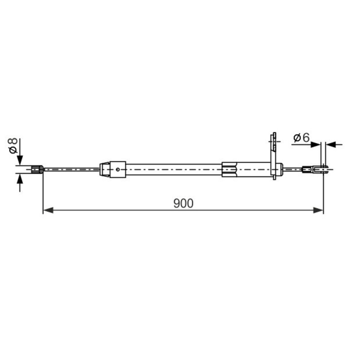 Kábel, rögzítőfék 1987477847 Mercedes-Benz C-osztály/C-osztály T-modell/CLC-osztály/CLK-osztály