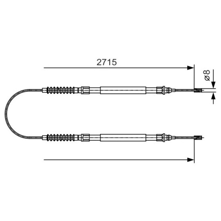Kábel, rögzítőfék 1987482003 Citroën Jumper 1 Fiat Ducato Peugeot Boxer