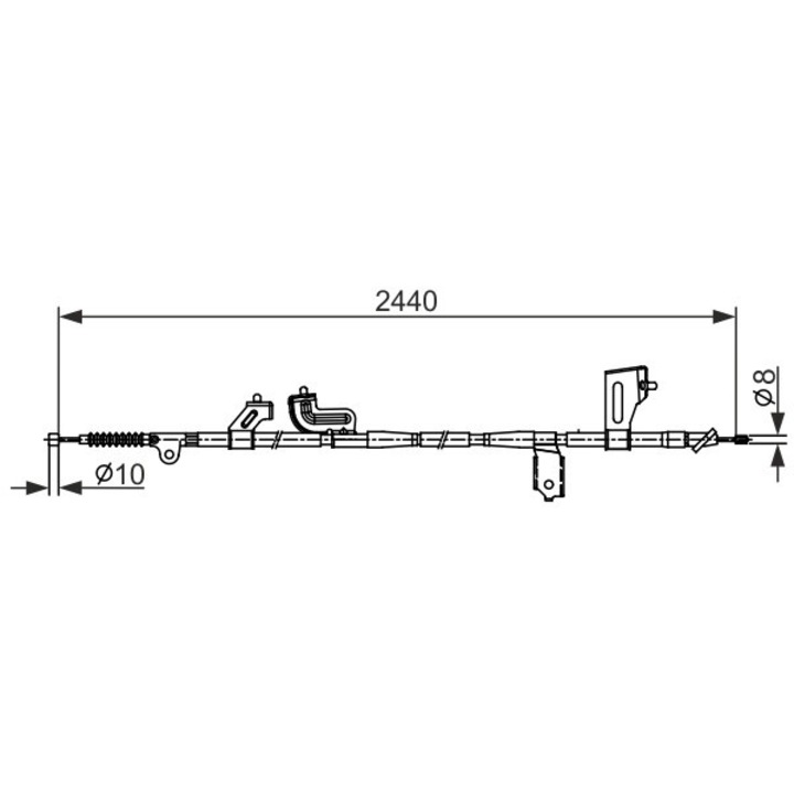 Kábel, rögzítőfék 1987482425 Nissan Navara Np300