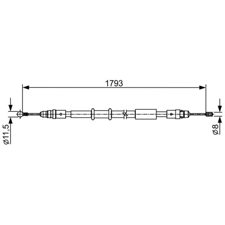 Kábel, rögzítőfék 1987482550 Renault Master 3