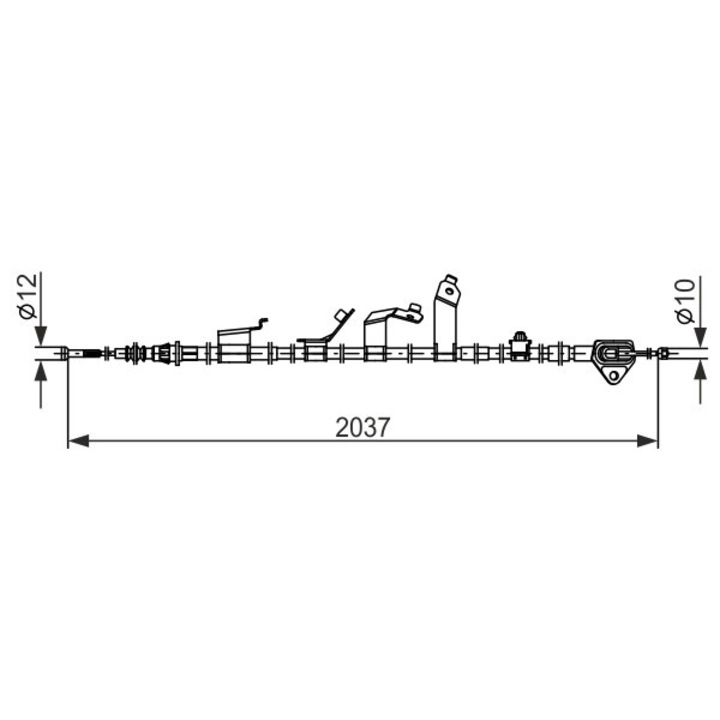 Kábel, rögzítőfék 1987482860 Toyota Prius