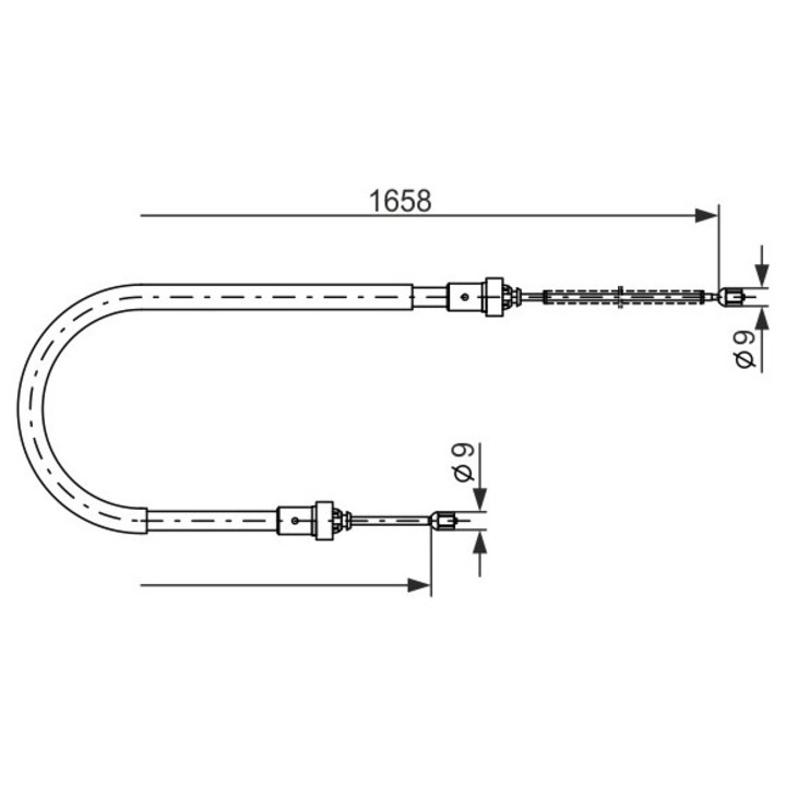 Kábel, rögzítőfék 1987482234 Dacia Sandero Renault Logan/Logan 1/Logan Pick-Up/Sandero/Stepway 1