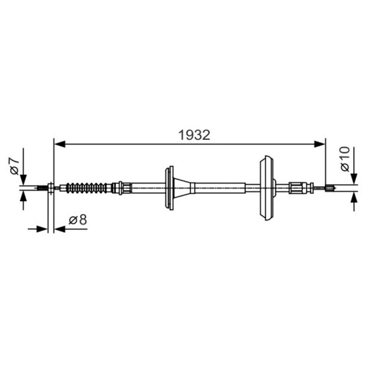 Kábel, rögzítőfék 1987482021 Saab 9-3/9-3X