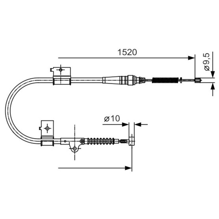 Kábel, rögzítőfék 1987482051 Nissan Terrano 2