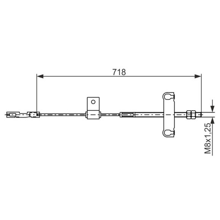 Kábel, rögzítőfék 1987482877 Ford Transit/Transit Tourneo