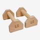 Paralete din Lemn pentru Flotari, Line Sport, Ergonomice, 25x12,5x10cm, Natural