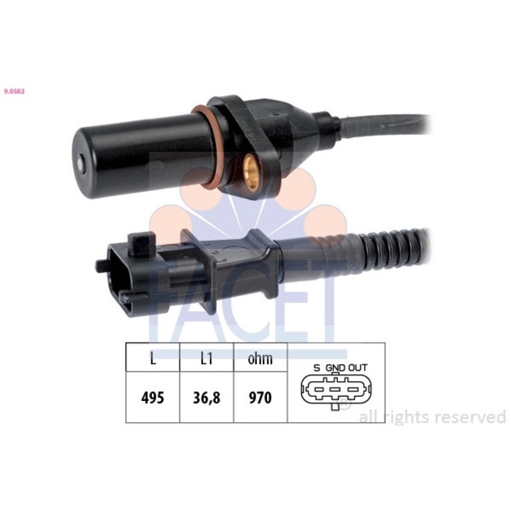 Senzor Impulsuri, Arbore Cotit 9.0563 Hyundai Accent 2/Elantra 3/Getz/Grandeur/Highway/Matrix/Santa Fé 1/Sonata 5/Trajet