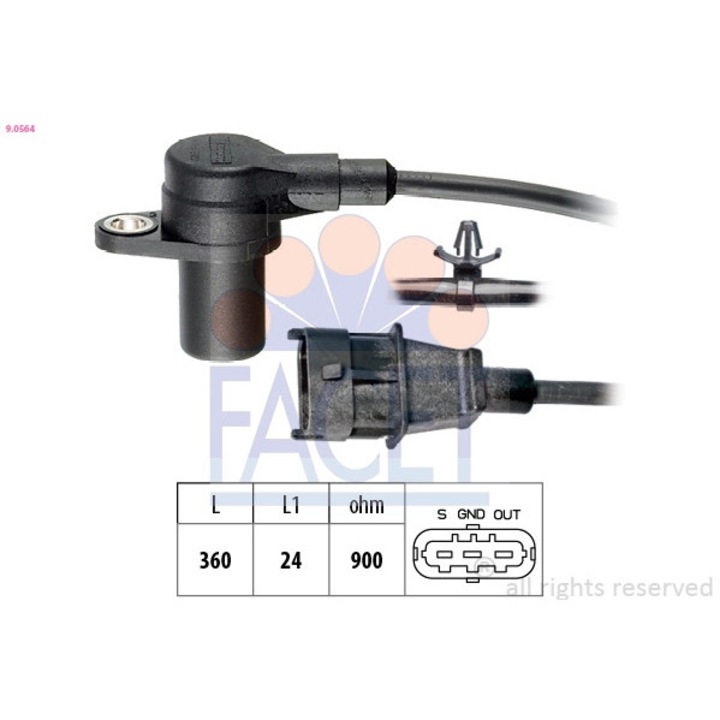 Senzor Impulsuri, Arbore Cotit 9.0564 Hyundai Accent 3/Accent 4/Elantra 4/Elantra 5/Getz/Matrix/I20 1/I20 2/I30/Ix20