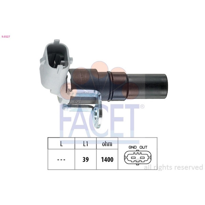 Impulzusérzékelő, Főtengely 9.0327 Opel Astra G/Astra H/Astra H Gtc/Astra H Twintop/Corsa C/Meriva A/Signum/Vectra B