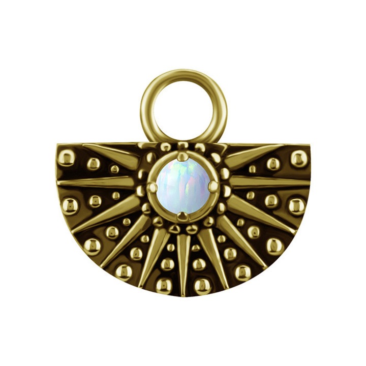 Висулка - Crazy Needles, CoCr NF, 2,5 мм, бяла, 11x13 мм