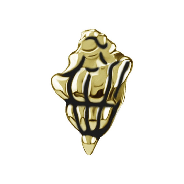 Обеци с натискане - Crazy Needles, златни, 4x6мм