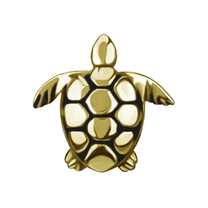 Обеци с натискане - Crazy Needles, златни, 5x5мм