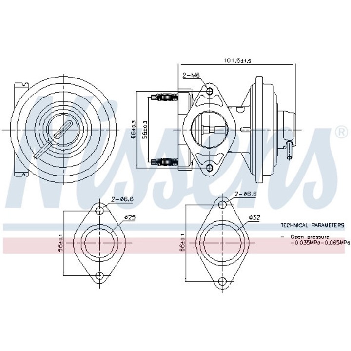 EGR szelep 98444 Ford Mondeo 3/Transit/Transit Tourneo