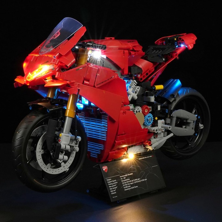 Kit de iluminare LED 2.0 pentru motociclete Technic, accesorii upgrade, multicolor, pentru set 42202