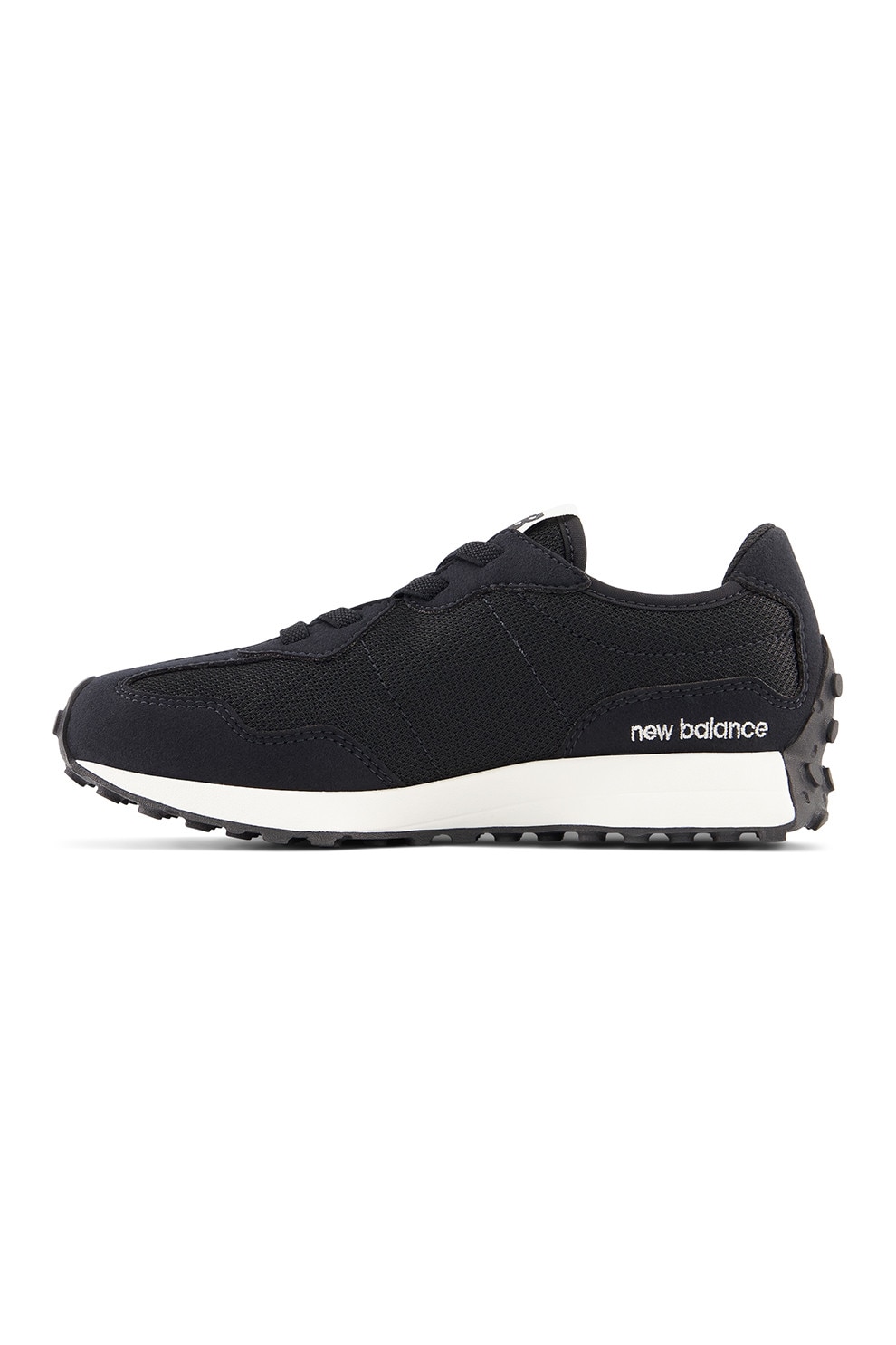 New Balance, Pantofi sport low-cut din material textil, Alb, Negru, 35 EU