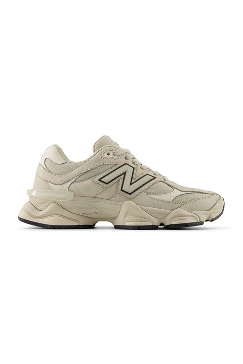 New Balance, Спортни обувки 9060 с велур и масивен ефект, Сиво-бежов