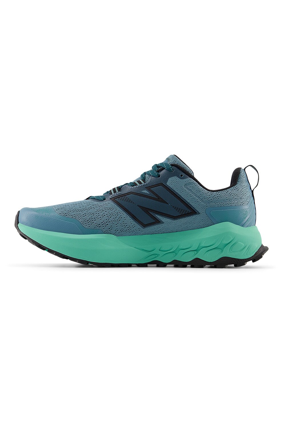 New Balance, Pantofi pentru alergare pe teren accidentat Fresh Foam X, Albastru inchis, Verde persan, 7.5