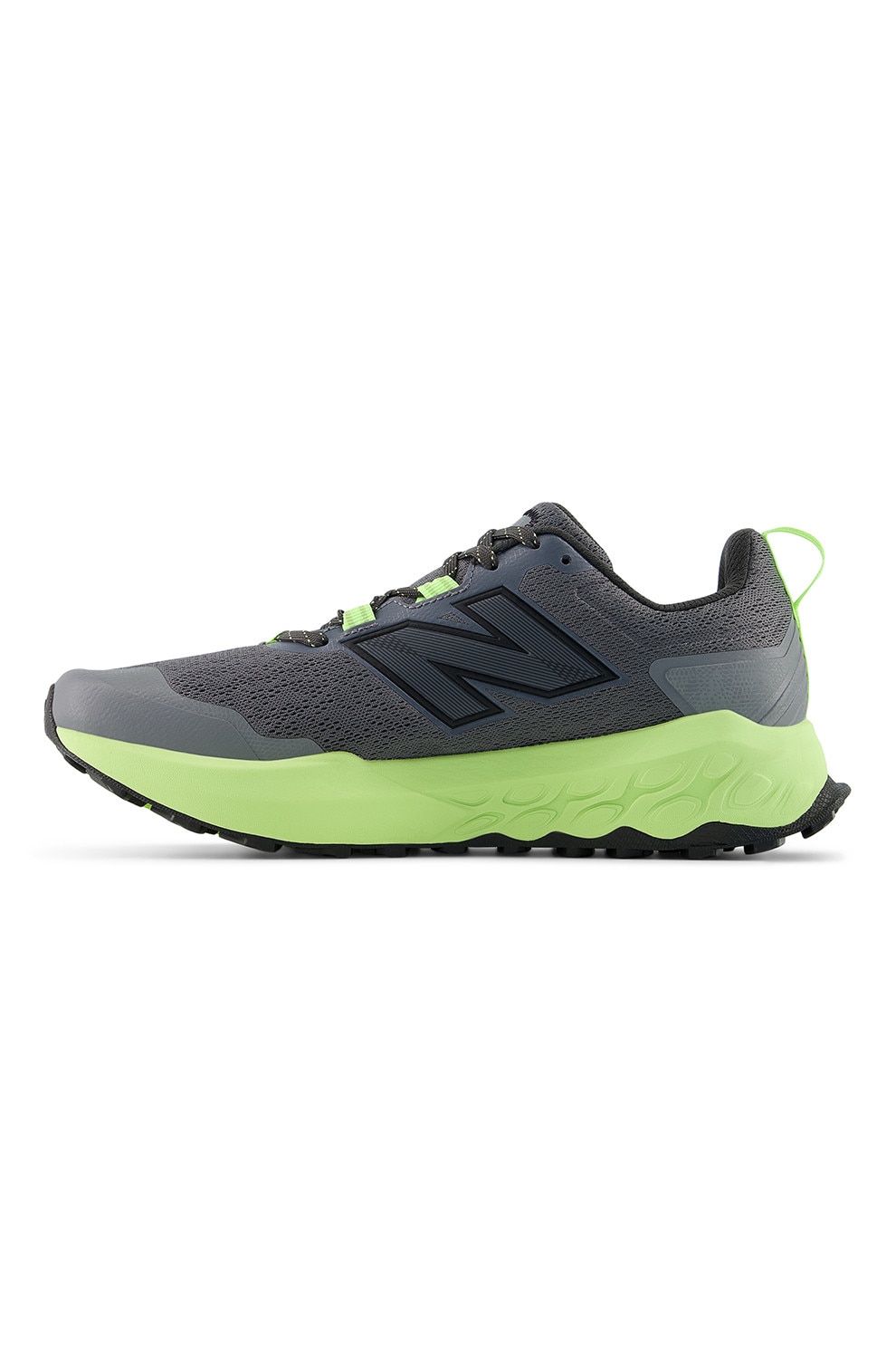 New Balance, Pantofi pentru alergare pe teren accidentat Fresh Foam X Garoé V2, Verde lime, Gri inchis, 7.5