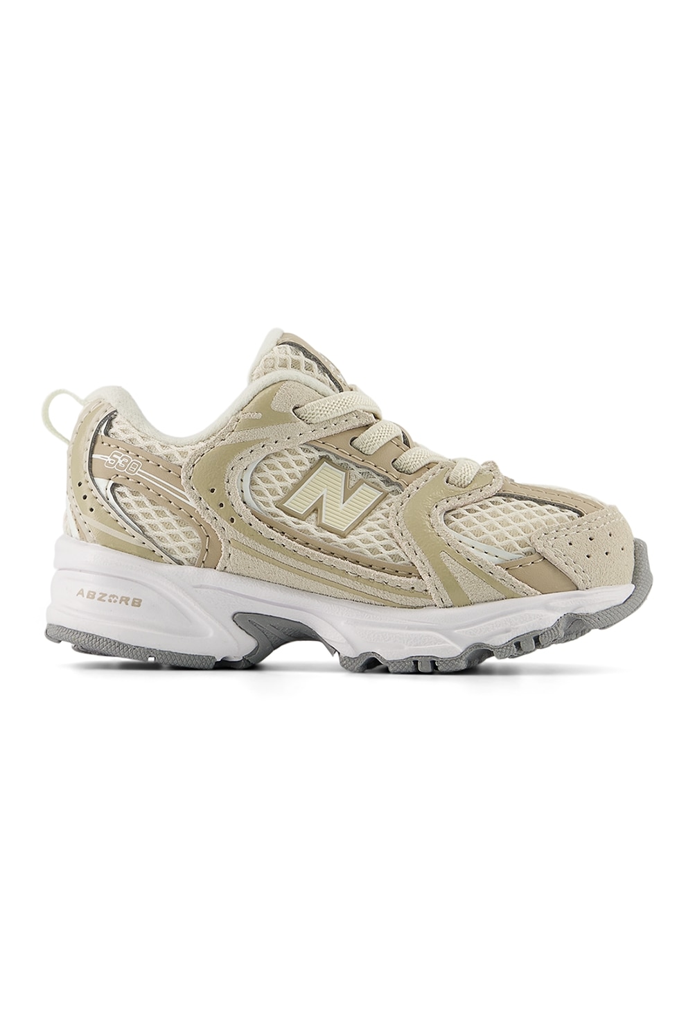 New Balance, Pantofi sport cu garnituri din piele intoarsa 530, Bej, 27.5 EU