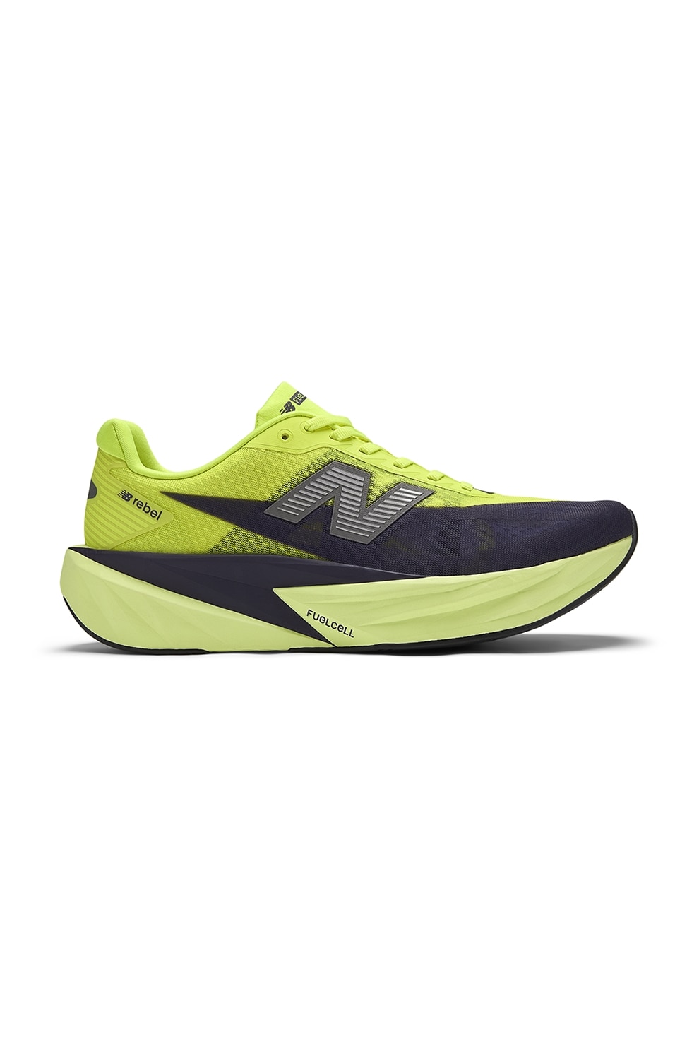 New Balance, Pantofi cu logo Fuelcell Rebel pentru alergare, Albastru ultramarin, Gri, Verde lime, 8