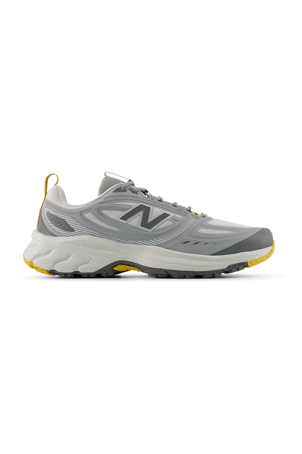 New Balance, Pantofi 410 cu garnituri din piele intoarsa pentru alergare, Gri cenusiu, 9.5