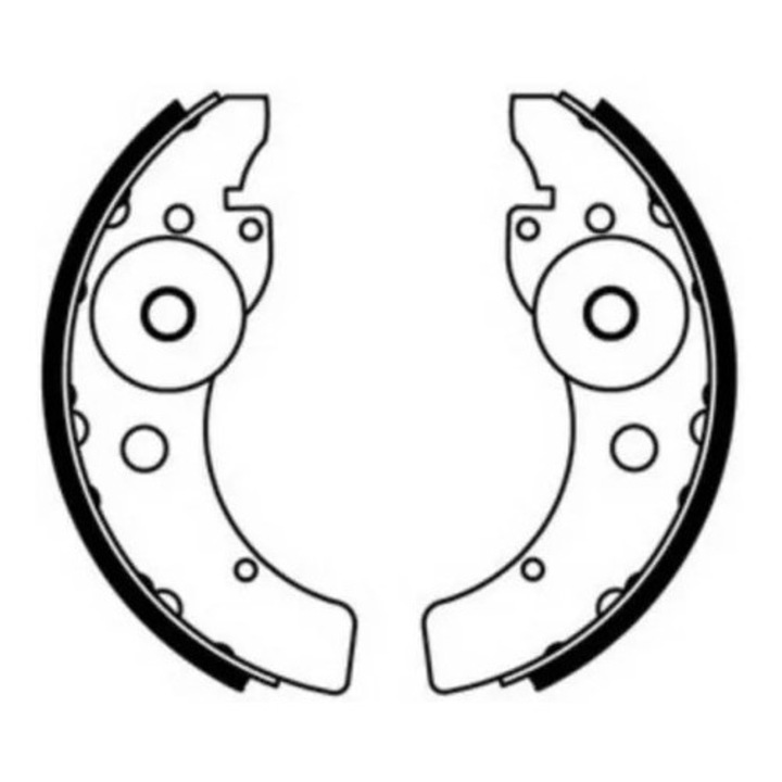 Fékpofa készlet hátsó tengely C00100Abe Aixam 500/A.721/A.741/A.751 Ligier Ambra/Be Up/Nova