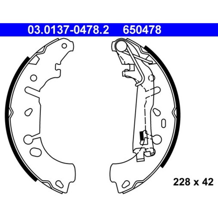 Set Saboti Frana 03.0137-0478.2 Fiat Grande Punto/Linea/Punto/Punto Evo Opel Adam/Corsa D/Corsa E Vauxhall Adam