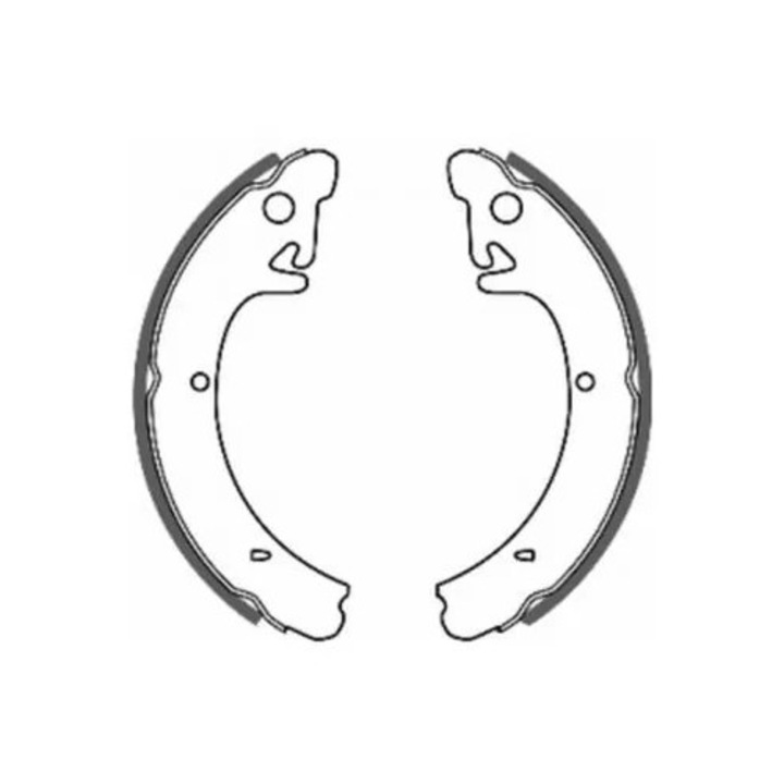 Fékpofa készlet, hátsó tengely, C0L002Abe Lada 110/111/112/Granta/Kalina/Kalina 2/Nova/Priora/Samara Moskvich 2140/2141