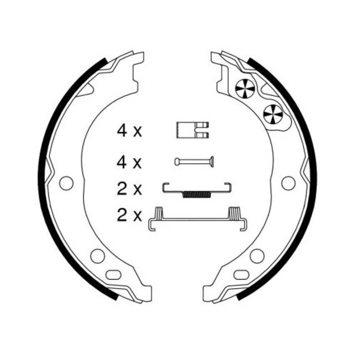 Fékpofa készlet, Kézifék 91064800 Citroën Jumper 1 Fiat Ducato Peugeot Boxer