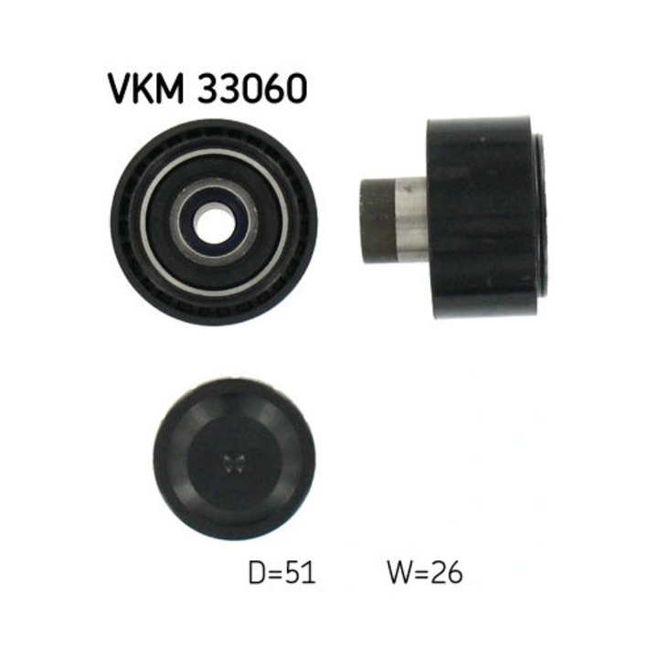 Водеща/задвижваща ролка, ремък на трансмисия Vkm33060 Citroën Berlingo / Berlingo First/C3 1/Xsara/Xsara Picasso Ford Fusion