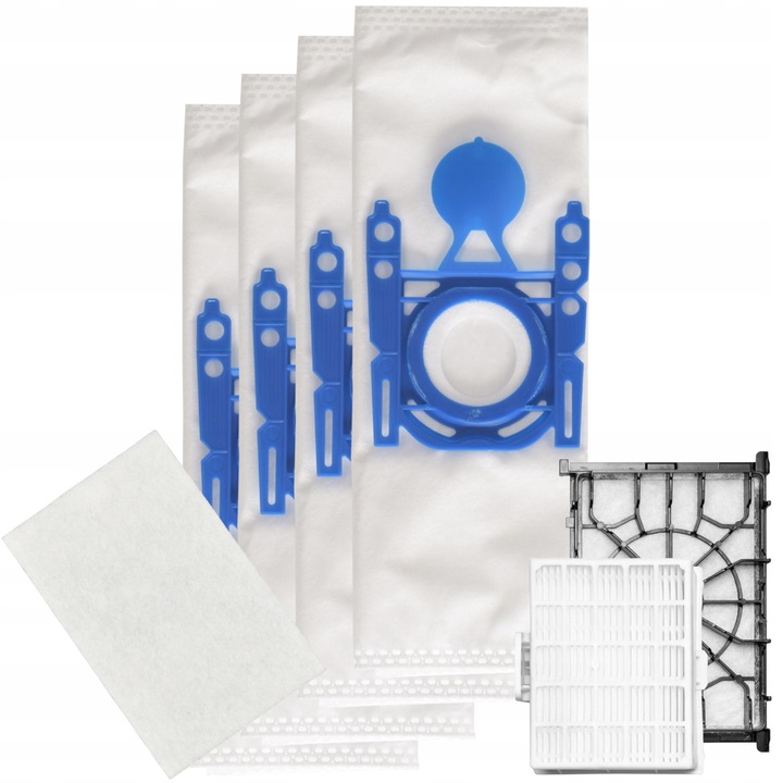 Set saci sintetici si filtre pentru aspirator Bosch Serie 4/6 GL-30 ProPower 2.0, 4 saci + filtre