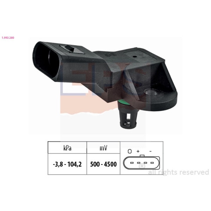 Nyomásérzékelő, Fékrásegítő 1.993.280 Audi A3 Porsche 911/Boxster/Cayman Seat Alhambra/Leon/Toledo 3 Skoda Yeti