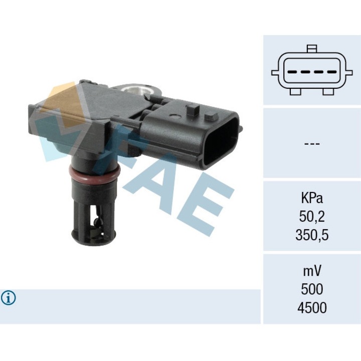 Сензор, налягане на всмукателния колектор 15274 Dacia Dokker/Duster/Lodgy/Logan 2/Logan Mcv 2/Sandero 2 Renault Captur 1/Clio 4