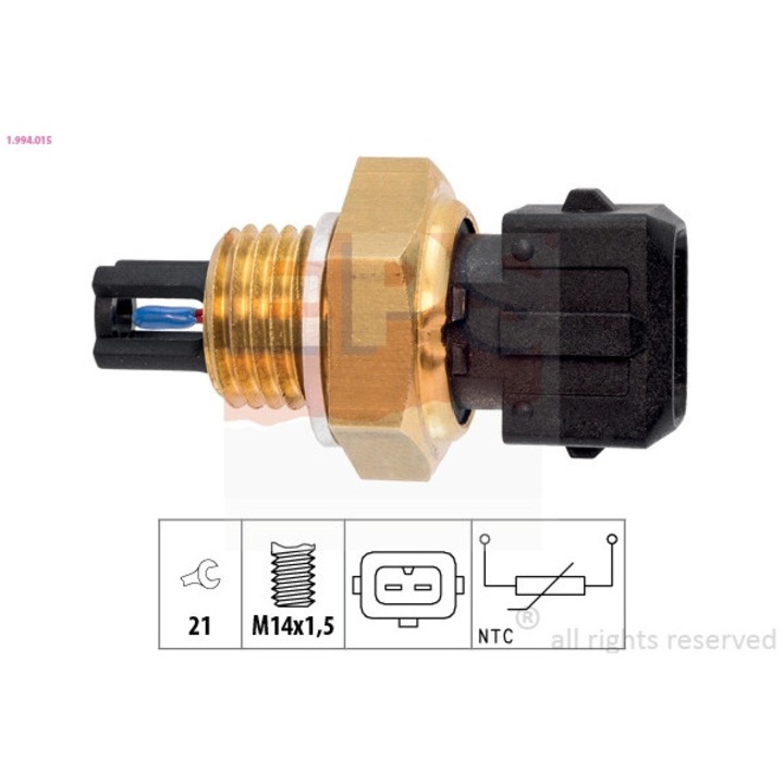 Szenzor, beszívott levegő hőmérséklet 1.994.015 Chevrolet Aveo / Kalos/Lacetti/Matiz/Nubira/Optra/Rezzo/Spark Daewoo Kalos/Tico