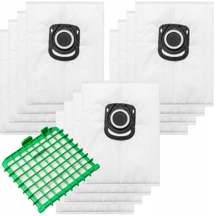 Set 12 Saculeti Sintetici si Filtru HEPA pentru Aspiratoare Rowenta Silence Force