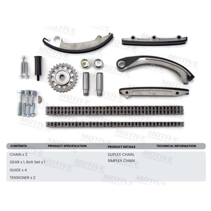 Комплект верига за ангренаж TCK209 Opel Astra G/Frontera B/Omega B/Signum/Vectra B/Vectra C/Zafira A Saab 9-3/9-5