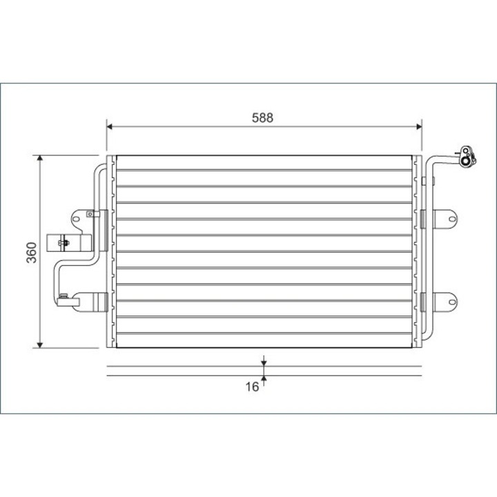 Radiator Aer Conditionat Clima 817244 Audi A3/Tt Peugeot 306 Seat Leon/Toledo 2 Skoda Octavia 1 Subaru Legacy 3 Vw Bora/Bora 1