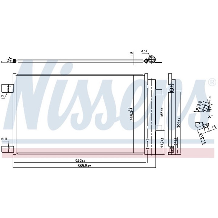 Radiator Aer Conditionat Clima 941284 Mercedes-Benz Citan/T-Class Nissan Qashqai 2 Renault Espace 5/Grand Kangoo 3/Kadjar