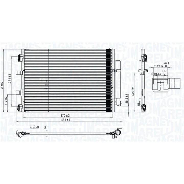 Radiator Aer Conditionat Clima 350203106500 Ford C-Max/C-Max 2/Focus 3/Kuga 2/Tourneo Connect / Grand Tourneo Connect V408