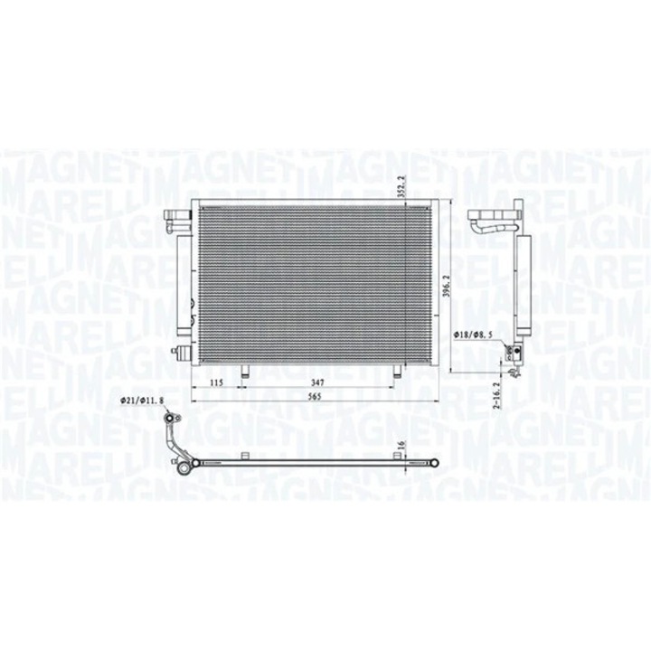 Кондензатор, Климатик 350203106400 Ford Fiesta 6