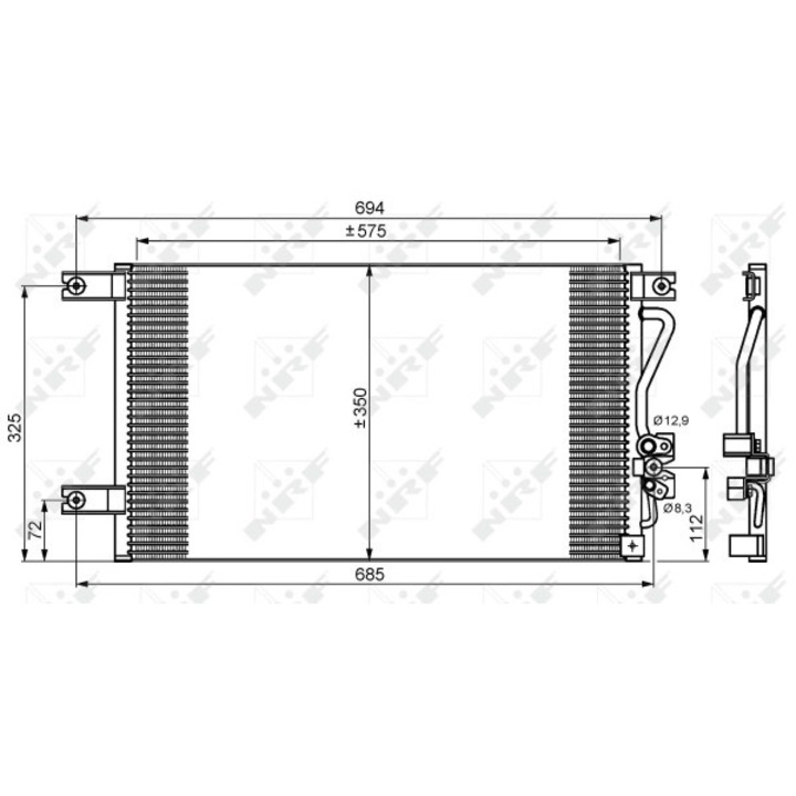 Кондензатор, Климатизация 35756 Mitsubishi L200/Pajero 2/Pajero Sport 1/Pajero Sport Van 1