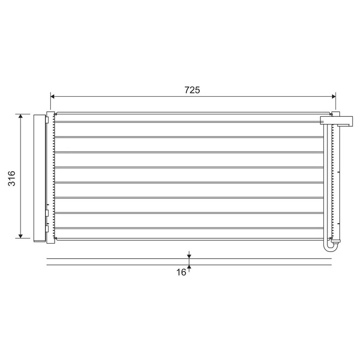 Кондензатор, Климатизация 822652 Porsche Panamera