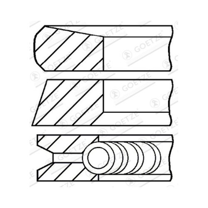 Set Segmenti Piston 08-127400-00 Nissan Interstar Opel Movano A Renault Avantime/Espace 3/Espace 4/Laguna 2/Master 2